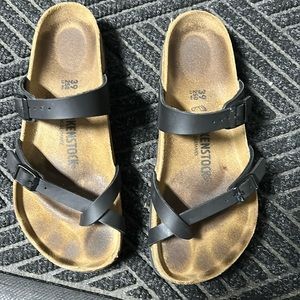 Birkenstock sandals black leather women’s 39
